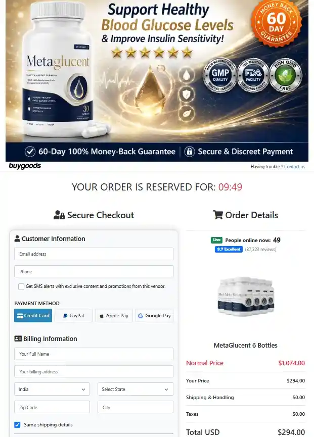 Metaglucent Order Page